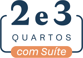 2 e 3 quartos com suíte